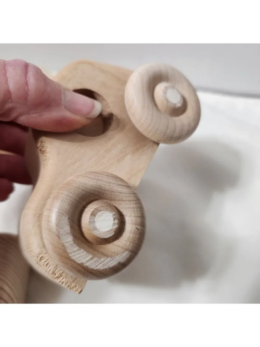 Handcrafted Wooden Toy Cars Set Of 4 – Natural Finish Durable Wooden Wheels